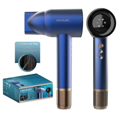 Immagine di Cecotec Asciugacapelli IoniCare RockStar Nano IonTech Blue. con Plasma, 110000 giri/min, Schermo, Controllo Intelligente del Calore, 3 Temperature, Funzione Memoria