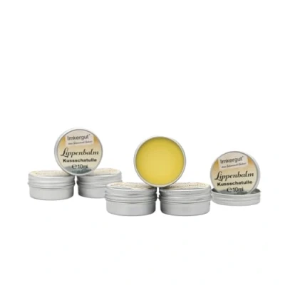 Immagine di Cera d&#039;api cura delle labbra, balsamo per labbra nutre e protegge le barattolo da 10 ml, prodotto apicoltori