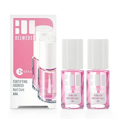 Immagine di BELWEDER Smalto Per la cura delle unghie fortificante AHA 2 x 7,5 ml deboli, screpolate e fragili Trasparente Rinforza leviga Arricchito con acidi della frutta