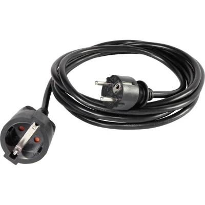 Immagine di Basetech 1593780 Alimentazione Prolunga 16 A Nero 3.00 m H05VV F 3G 1,5 mm²