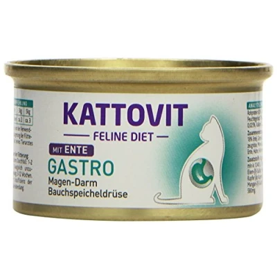 Immagine di Kattovit Cibo per gatti Gastro Anatra 85 g, confezione da 24 (24 x g)
