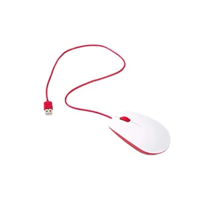 Immagine di Raspberry Pi® Pi Mouse USB Ottico Bianco, Rosso 3 Tasti