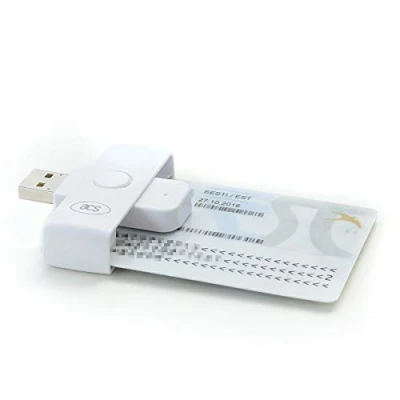 Immagine di ACS ACR39U N1 PocketMate II Lettore e Scrittore di Smart Card Reader USB per CNS, CRS, Firma Digitale, Piccolo Compatto, Bianco