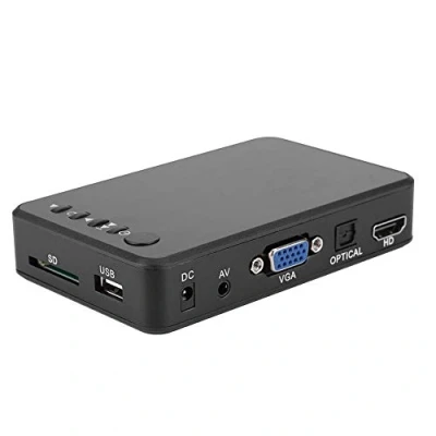 Immagine di ASHATA Lettore multimediale HDMI, Mini Digitale HDMI Ultra HD 1080P 4K con Adattatore e Telecomando per MKV/RM MMC unità USB schede SD Car Player (Nero)(EU)