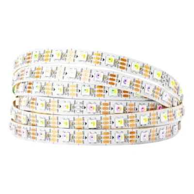 Immagine di BTF LIGHTING SK6812RGBW (WS2812B RGBW) RGB + bianco freddo Individualmente indirizzabile 5m 60 LED/pixel/m Flessibile 4 colori in 1 LED sogna colorato Striscia IP30 Non impermeabile DC5VPCB