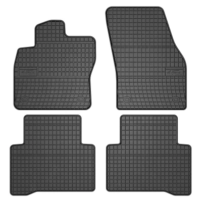 Immagine di FROGUM 546993 Set tappetino Gomma anteriore e posteriore 4 nero Su misura VOLKSWAGEN: Touran II