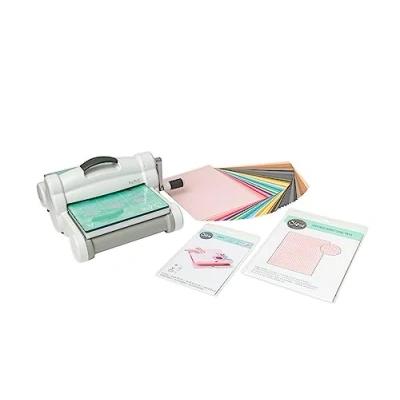Immagine di Kit iniziale per fustellatura e goffratura manuale Sizzix Big Shot Plus (9&quot;) realizzare biglietti, lavori con la carta, scrapbooking, stencil altro, bianco/grigio, taglia unica