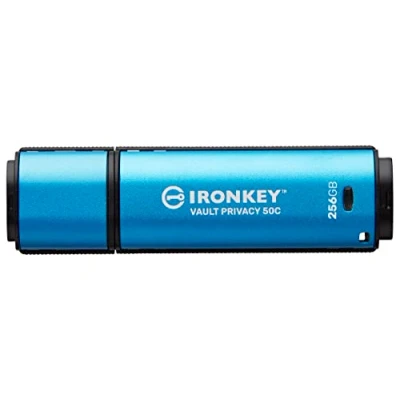 Immagine di Kingston IronKey Vault Privacy 50 FIPS 197 Type C con certificazione e crittografia XTS AES a 256 bit per la protezione dei dati IKVP50C/256GB
