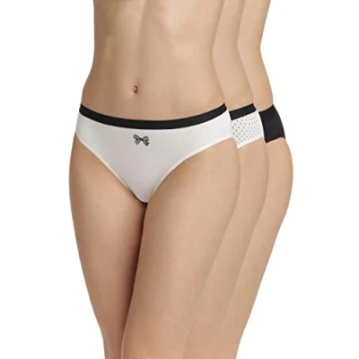 Immagine di DIM Slip Pockets in Cotone Elasticizzato Donna x3, Pacchetto Fiocco Nero, XL