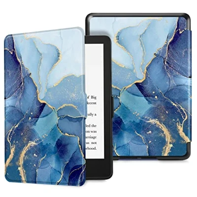 Immagine di FINTIE Custodia Per 6,8&quot; Kindle Paperwhite (11ª Generazione 2021) e Signature Edition, Sottile Leggero Protettiva Cover con Funzione Auto Sveglia/Sonno, Ocean Marble