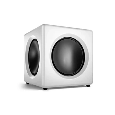 Immagine di Wavemaster FUSION Subwoofer Attivo da 125 Watt con Amplificatore in Classe D, Applicabile Universalmente, Bianco Opaco
