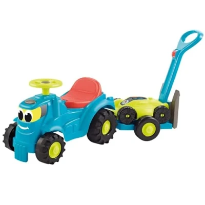 Immagine di Simba Primipassi Trattore 2 in 1 con rimorchio e tagliaerba cm 103,5, 7600004350