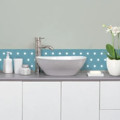 Immagine di Draeger Paris piastrelle adesive da parete ideale per cucina e bagno Set di 6 Forma pomello, 15 x cm