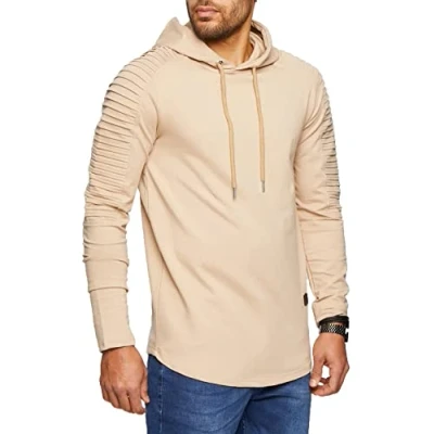Immagine di Leif Nelson Felpa con Cappuccio Uomo Maglione LN 6369 Beige Small
