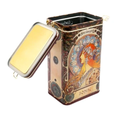 Immagine di Fridolin 19399 Barattolo per caffè in metallo con chiusura a leva, volume circa 1,4 litri Art Nouveau: Zodiac