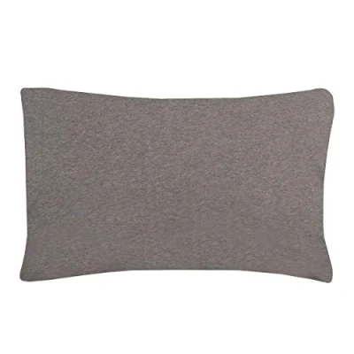 Immagine di Sleepdown Set di federe standard in jersey melange casalinga, calde, accoglienti, facili da pulire, tinta unita, 50 cm x 75 cm, colore: Taupe bruciato