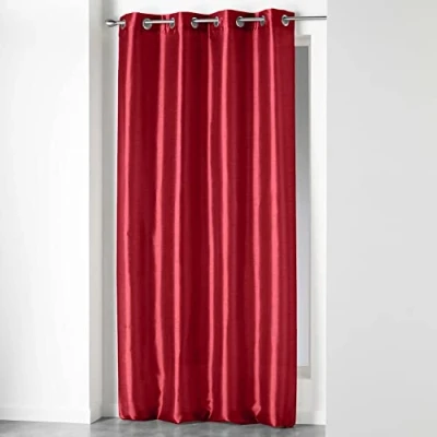 Immagine di douceur d&#039;Intérieur Tenda con occhielli, in poliestere, dimensioni: 140 x 240 cm, ceramica, rosso, 140x1x240 cm