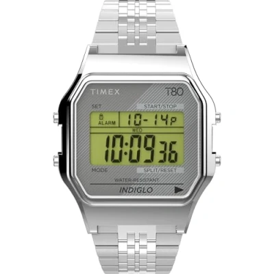 Immagine di Timex Orologio T80 34mm — color argento con cinturino in acciaio inossidabile TW2R79300