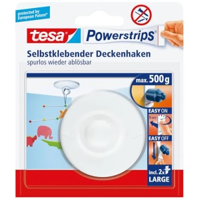 Immagine di tesa POWERSTRIPS® Gancio per soffitto della stanza Bianco Contenuto: 1 pz.