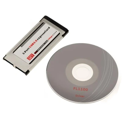Immagine di KALEA INFORMATIQUE Scheda Express Card 34 mm EXPRESSCARD a USB 3.0 2 porte USB3 SUPERSPEED 5G con chipset Fresco Logic FL1100 compatibile Windows e Mac