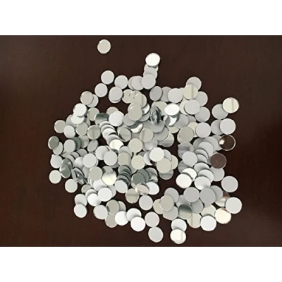 Immagine di Set da 200 pezzi di piccole tessere per mosaico, rotonde, a specchio, in vero vetro (1 x 1 cm)