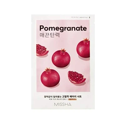 Immagine di MISSHA, Pure Source Cell Sheet Mask, maschera in tessuto al melograno, per il viso, cosmesi coreana, 21 g / 1 pezzo