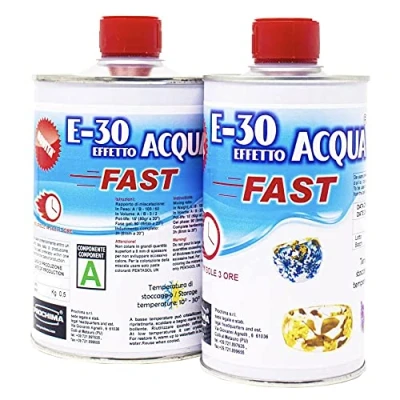 Immagine di RESINA EPOSSIDICA TRASPARENTE, E 30 FAST A+B, Certificata Atossica, 800 GR