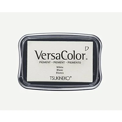 Immagine di Rayher 29017102 Tampone D’inchiostro per Timbri „Versa Color“, dimensione 7,5X4,5Cm, Pigmentato Colore Bianco, A Base D&#039;Acqua, Lavori Con Carta, Cartone, Embossing
