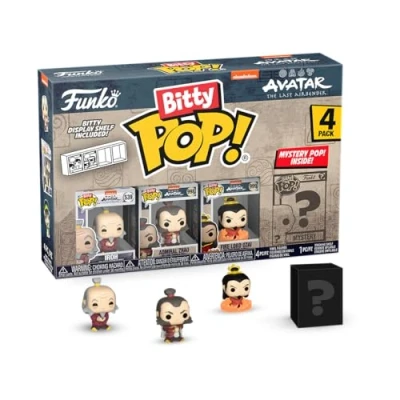 Immagine di Funko Bitty Pop! Avatar: TLA Iroh 4PK Iroh, Admiral Zhao, Firelord Ozai E una Mini Figura Misteriosa a Sorpresa 0.9 Inch (2.2 Cm) The Last Airbender la Leggenda di Aang Fans