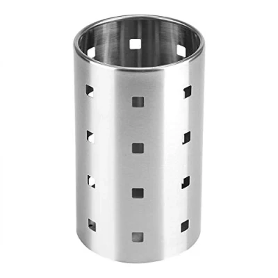 Immagine di Scolaposate,Cestello Scolaposate,Portautensili da Cucina in Acciaio Inox,Porta Posate Cassetto,Porta Utensili per Controsoffitto di Bacchette,10x12,5 cm