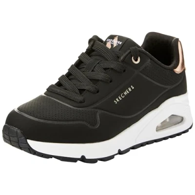 Immagine di Skechers Uno Gen1 Shimmer Away, Scarpe da Ginnastica, Black Synthetic Trim, 34 EU