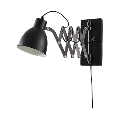 Immagine di applique &#039;Merle&#039; (Moderno) colore Nero, in Metallo ad es. Cucina (1 luce, E14) di Lindby