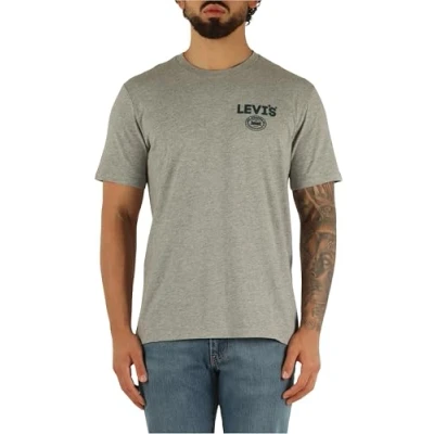 Immagine di Levi&#039;s Graphic Crewneck TEE Tshirt con stampa, Uomo, Taglia: Small, Navy