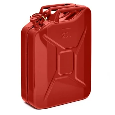 Immagine di BW© Tanica per carburante in metallo, 20 litri, colore rosso, RAL 3000, certificata TÜV e approvazione ONU, Made Europe