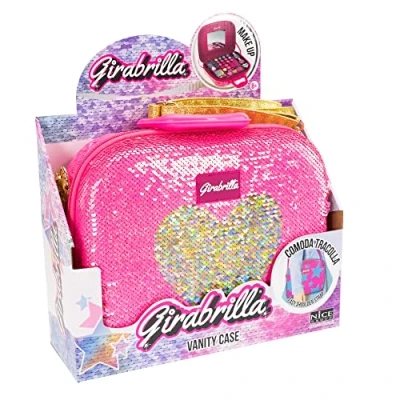 Immagine di Nice Group Girabrilla Make Up Case Valigetta trucchi 02550C ROSA Cuore ORO