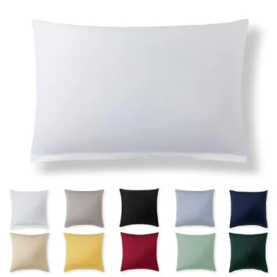 Immagine di Alreya Federa in 100% jersey di cotone con chiusura lampo 40 x 60 cm Bianco Cuscino, Copricuscino Divano, super morbida 40x60