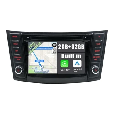 Immagine di YUNTX Android 14 2 Din Radio con navigazione per Suzuki Swift/Eritiga(2012 2017): [Integrato CarPlay/Android Auto/DSP/GPS] IPS 2.5D Touch screen DAB/Bluetooth 5.0/Controllo del volante/USB/WiFi