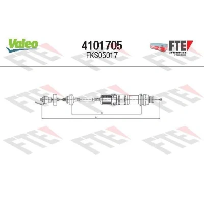 Immagine di FTE 4101705 Cavo Frizione con regolazione automatica PEUGEOT: Partner I Van, Camion pianale/Telaio, CITROËN: Berlingo / First Van