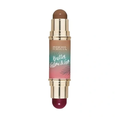 Immagine di Physicians Formula Butter Glow &amp; Go, Stick Trucco Multiuso a Doppia Estremità per Guance, Occhi e Labbra, Tonalità Complementari Abbronzatura, Contorno Fard, Beach Bum Plum