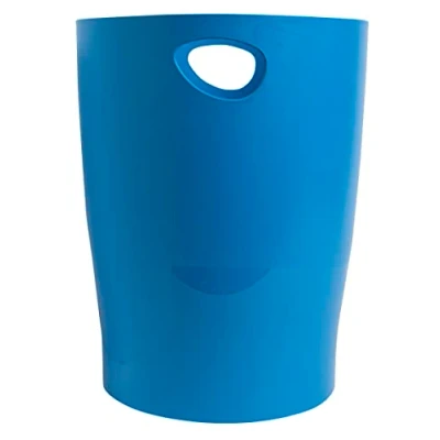 Immagine di Exacompta Rif. 45384D Set di 8 cestini Per carta, bidoni ECOBIN BeeBlue con manici Volume 15 litri Dimensioni 26,3 x 33,5 cm ufficio o casa colore turchese