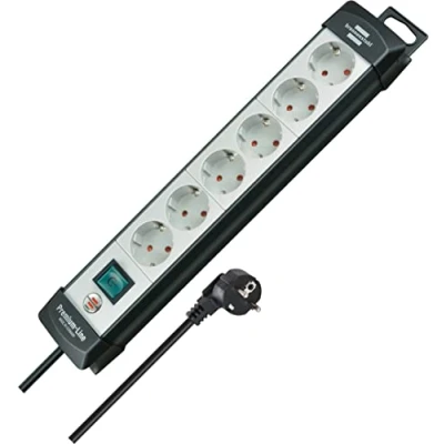 Immagine di Brennenstuhl 1951560100 Multipresa con interruttore 6 scomparti Nero, Bianco Schuko 1 pz.