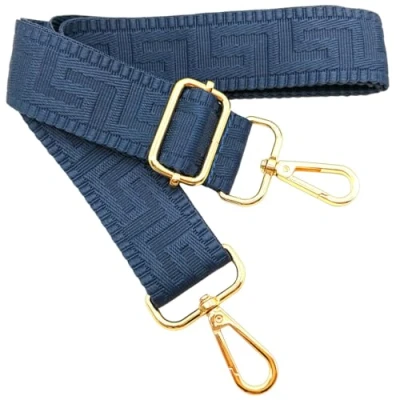 Immagine di Tracolla Regolabile Colorata per Borse Donna Blu, 80 130cm Cinghia della Borsa con Gold Moschettone, Durevole Crossbody Borsa, Chitarra, Moderne Accessori, 3.8cm, 1322