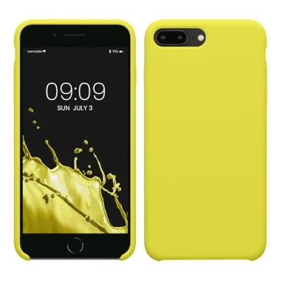 Immagine di kwmobile Cover per Apple iPhone 7 Plus/iPhone 8 Plus Custodia Back Case Smartphone in Silicone TPU Protezione Gommata giallo pera