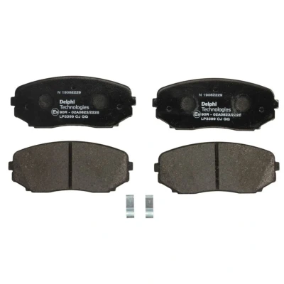 Immagine di DELPHI LP3399 Kit pastiglie freno con segnalatore acustico usura senza lamierino anticigolío accessori MITSUBISHI: OUTLANDER 3, Eclipse Cross