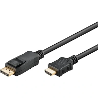 Immagine di goobay 64837 Cavo adattatore DisplayPort 1.2 a HDMI 1.4 4 K @ 30 Hz/Cavo Ultra High Speed placcato oro per una trasmissione impeccabile del segnale/laptop collegare TV, PC e monitor /3M