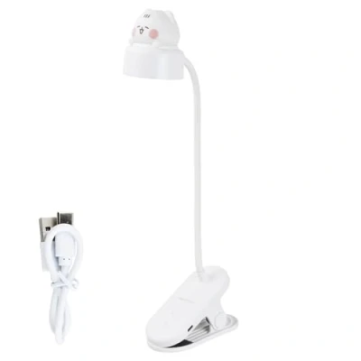 Immagine di Litinliv Lampada da Scrivania LED con Clip, 3 Livelli Dimmerabili Lettura a Ricaricabile, 360 Flessibile Portatile Letto Libro, Lampade Clip per Studio e Lavoro (Gatto)