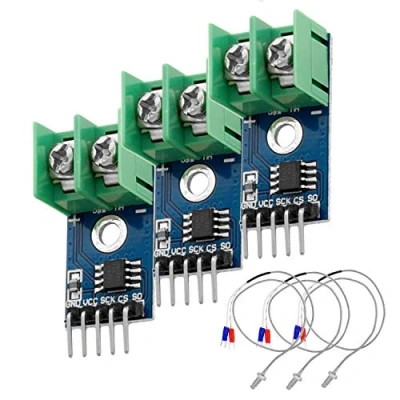 Immagine di AZDelivery 3 x MAX6675 Sensore di Temperatura Tipo K Termocoppia compatibile con Arduino E Raspberry Pi incluso un Book!