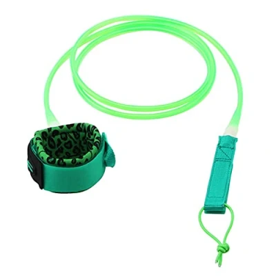 Immagine di surf SUP Board Leash, 6 ft TPU tavola da elastico sicuro Surfing Coiled Guinzaglio per Stand Up Paddle e Surfboard