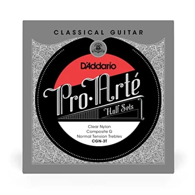 Immagine di D&#039;Addario CGN 3T Pro Arte Corde in nylon chiaro con corda Sol materiale composite per chitarra classica, metà muta, tensione normale