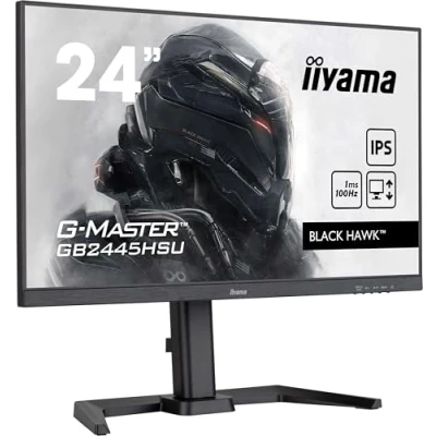 Immagine di Iiyama G Master Black Hawk GB2445HSU B2 Monitor da gioco ERP E (A G) 60.5 cm (23.8 pollici) 1920 x 1080 Pixel 16:9 1 ms HDMI ™, DisplayPort, Cuffie (jack